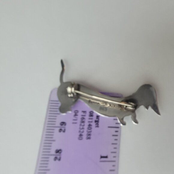 Dachshund Weenie Dog Sterling Pin Silver Doxie Dog Parra Mexico - Picture 10 of 10